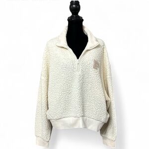 PINK Women's Cream Sherpa Jacket  XL